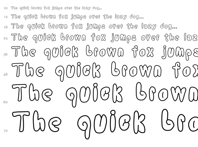 Cool Balloons font waterfall